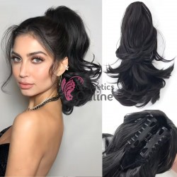 Extensie de par coada ondulata cu cleste 30 cm  Brunet Cod SS30-HT1M 